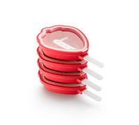 Lékué Moules à glace fraise Lékué 4 pièces Rouge