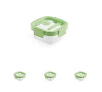 Lékué Récipient hermétique 100% verre 320 ml carré (Lot de 4)