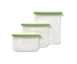 Lékué Sac réutilisable plat Lékué 3 pièces Vert