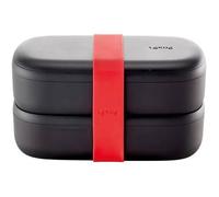 Lekue Sl Coffret Lunch Box To Go + Couverts - Noir - 2x500 Ml