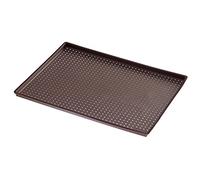 Lékué Tapis à Pizza Rectangulaire Silicone Marron 40 x 30 cm