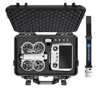 LEKUFEE Boîte de Transport Rigide et Étanche pour DJI Neo 2,Bundle Fly More, DJI RC 2/RC N3, Batterie (5 unités), Station de Recharge bidirectionnelle et Autres Accessoires (étui Uniquement)