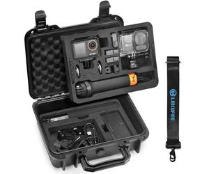 LEKUFEE étui Rigide étanche pour DJI Osmo Action 6/5 Pro/4/3 Bundle Aventure,Bundle Essentiel,Bundle Standard et Accessoires (Valise Uniquement)