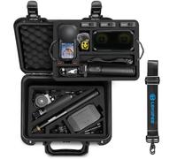 LEKUFEE Mallette Rigide Étanche pour Insta360 X6 et Accessoires | Étui de Transport avec Bandoulière pour Pack standard,Pack Essentiels,Pack démarrage,Batteries, Mic Pro(Étui uniquement)