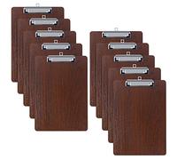 LELADY A5 Porte Bloc Avec Pince, 10 Pièces Porte-Blocs en Bois, Planchettes à Pince et Porte-formulaires, Porte Bloc Format A5, Clip Planches pour Papier, Clipboard, 160 * 230 mm