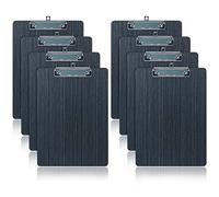 LELADY Porte Bloc A4 Avec Pince, 8 Pièces Porte-Blocs en Bois, Planchettes à Pince et Porte-formulaires, Porte Bloc Format A4, Clip Planches pour Papier, Clipboard, 310 * 225 mm