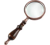 LELAMP Loupe de Poche 10X Loupe Vintage Loupe Portable Rétro Poignée Loupe Loupe Verre avec Boîte-Cadeau