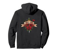 #lele Biker Rose Tattoo tshirt Motiv Rock Rose Biker Motiv Sweat à Capuche