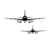 LELE LIFE 2 Pièces Autocollant Mural Avion, Sticker Amovible Bricolage Pour Salon Chambre Décor à la Maison, Art Cool Pour Enfants Garçons, Monoplan