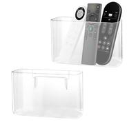 LELE LIFE 2Pcs Télécommande Titulaire Support Mural, Adhésif Transparent Acrylique À Distance Titulaire Magazine Fichier Bill Carte Postale Lettre Courrier Organisateur Poche, Grand