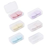 LELE LIFE Lot de 12 étuis à lentilles de contact à rabat avec boîte de rangement et pince à épiler pour les voyages quotidiens