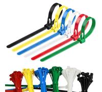 LELE LIFE Lot de 120 attaches zippées réutilisables de 30 cm - Résistantes - Pour l'extérieur - Amovibles pour la gestion des cordons - 30 cm