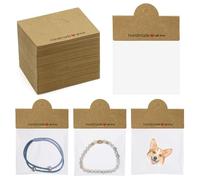 LELE LIFE Lot de 150 sacs d'emballage de bijoux pour petites entreprises, cartes de présentation à suspendre, petits sacs d'emballage transparents pour la vente de bracelets, boucles d'oreilles,