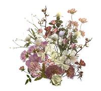 LELE LIFE Lot de 160 autocollants de scrapbooking en forme de plantes, fleurs transparentes, autocollants de scrapbooking pour téléphone, tablette, ordinateur portable, album, planificateur, agenda,