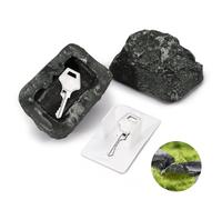 LELE LIFE Lot de 2 caches de clés en forme de rocher à l'extérieur - Cachez une clé à l'extérieur pour la maison en toute sécurité, le porte-clés de rechange caché ressemble à une véritable pierre