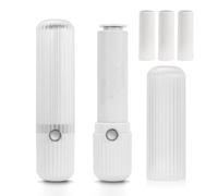 LELE LIFE Lot de 2 mini rouleaux anti-peluches de voyage pour vêtements extra collants et portables avec housse, pour enlever les poils de chat et de chien avec 5 recharges (rouleau anti-peluches