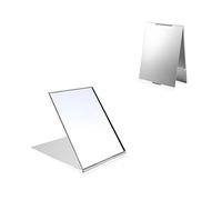 LELE LIFE Lot de 2 miroirs pliants Portables Ultra-Minces, Coque en Aluminium, Facile à Transporter, Miroir de Maquillage de Voyage, Miroir de courtoisie, Mini Taille, 8,3 x 5 cm, XXS