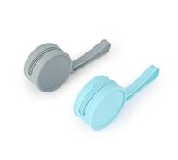 LELE LIFE Lot de 2 petites trousses de maquillage en silicone pour sac à main, étanche, portable, porte-monnaie, pochette à fermeture éclair avec dragonne, Gris/bleu, Minimaliste