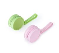 LELE LIFE Lot de 2 petites trousses de maquillage en silicone pour sac à main, étanche, portable, porte-monnaie, pochette à fermeture éclair avec dragonne, Rose et vert., Minimaliste