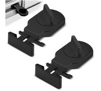 LELE LIFE Lot de 2 verrous de fenêtre coulissants, verrous de sécurité réglables en fer, verrous de sécurité pour fenêtres coulissantes verticales et horizontales