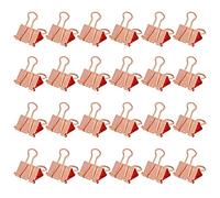 LELE LIFE Lot de 24 pinces à papier de taille moyenne de même taille, or rose, pinces à papiers, pinces à billets, trombones pour bureau, maison, école, 32 mm