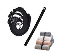 LELE LIFE Lot de 30 bandes élastiques de rangement pour vêtements, sangles de rangement réglables avec boutonnières, économiseur d'espace pour bagages de voyage, organisateur de tiroir de placard,