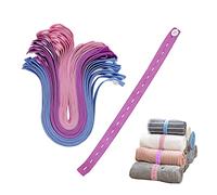 LELE LIFE Lot de 30 bandes élastiques de rangement pour vêtements, sangles de rangement réglables avec boutonnières, économiseur d'espace pour bagages de voyage, organisateur de tiroir de placard, 3
