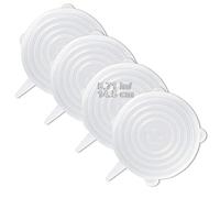 LELE LIFE Lot de 4 couvercles extensibles en silicone de même taille, plus épais, couvercles extensibles pour conservation d'aliments, 14,5cm