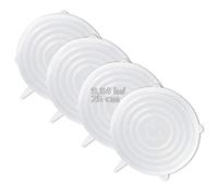 LELE LIFE Lot de 4 couvercles extensibles en silicone de même taille, plus épais, réutilisables, couvercles extensibles pour conservation d'aliments, passent au lave-vaisselle, 25cm