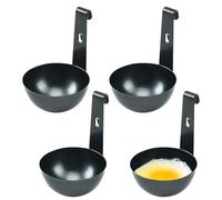 LELE LIFE Lot de 4 pocheuses à œufs pochées à suspendre en acier inoxydable avec crochet, coquetiers pochés pour cuisinière