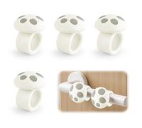 LELE LIFE Lot de 4 protections murales en silicone pour poignée de porte, 20 mm, sans adhésif, pour chambre à coucher, salle de bain, blanc