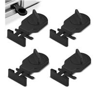 LELE LIFE Lot de 4 verrous de fenêtre coulissants, verrous de sécurité réglables en fer pour fenêtres coulissantes verticales et horizontales