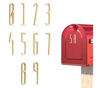 LELE LIFE Lot de 40 numéros de boîte aux lettres autocollants de 0 à 9, 5 cm en acrylique - Numéros de maison pour l'extérieur - Autocollants 3D pour adresse de porte, maison, chambre, appartement