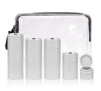 LELE LIFE Lot de 5 bouteilles de voyage pour articles de toilette, conteneurs de voyage avec bouchon anti-fuite, conteneurs de voyage compressibles pour articles de toilette, bouteilles de shampooing