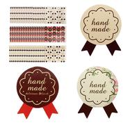 LELE LIFE Lot de 900 autocollants faits à la main, 3 styles de récompense faits à la main, étiquettes autocollantes pour petites entreprises, emballages de produits de boulangerie, cadeaux de