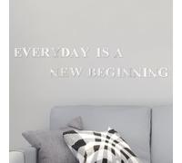 LELE LIFE Miroir acrylique Décorations murales autocollantes, 3D amovibles Décalques miroir pour la maison Citations inspirantes Art Motivation Lettre Devise Décoration pour Chambre Bureau (Argent)