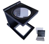 LELE MAKE® Loupe de poche professionnelle 10 x métal + sac cadeau + chiffon | Compte fils pour textile, arts graphiques et horlogers | Loupe pliable pour pièces de monnaie.