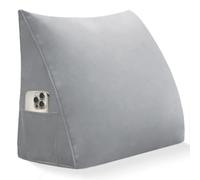 LELEFIDO Coussin de Lecture - Coussin Triangulaire biseauté pour lit et canapé, Coussins de Dos Confortable, Coussins de Soutien Doux pour Lire et se détendre, avec Housse Amovible et Lavable