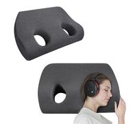 LELEFIDO Coussin d'oreille troué, Coussin de positionnement latéral en Mousse à mémoire de Forme, Oreiller de Piercing à 2 Trous pour Les douleurs d'oreille, l'inflammation et Les escarres