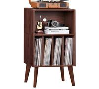 LELELINKY de Tourne-Disque, Support de Plateau tournant pouvant contenir jusqu'à 160 Albums, Table de Rangement en Vinyle du Milieu du siècle avec Pieds, Support de Lecteur de disques pour