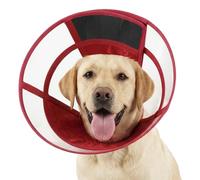 Lelepet Collier de convalescence pour chien, cône léger et doux pour chiens après une chirurgie, cône anti-léchage de la tête du chien, protection contre les plaies, collier réglable post-chirurgie