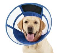 Lelepet Collier de convalescence pour chien, cône léger et doux pour chiens après une chirurgie, cône anti-léchage de la tête du chien, protection contre les plaies, collier réglable post-chirurgie