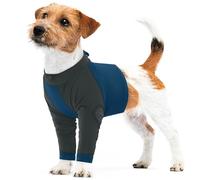 LeLePet Combinaison de convalescence chirurgicale pour chien, protection anti-léchage des plaies pour chiens, chemise médicale pour animal de compagnie, combinaison après chirurgie cône, bleu marine