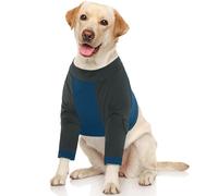 LeLePet Combinaison de convalescence pour chien de grande taille, anti-léchage post-chirurgie, respirante pour protection des plaies et affections de la peau, bleu marine, taille 3XL