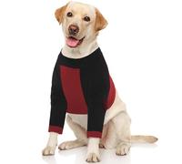 LeLePet Combinaison de convalescence pour chien de grande taille, anti-léchage post-chirurgie, respirante pour protection des plaies et affections de la peau, rouge, taille 3XL