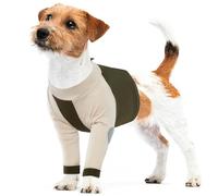 Lelepet Manchon de Récupération de Jambe Avant pour Chien, Chemise de Protection du Coude pour Chiens de Petite Moyenne Grande, Pyjama Court Respirant pour éviter Le Léchage des Plaies, Vert S
