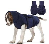 Lelepet Veste apaisante pour chien avec cache-oreilles pour chien, col roulé apaisant pour feux d'artifice de tonnerre, chemise apaisante confortable avec cache-oreilles, gilet anti-anxiété pour