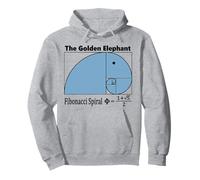 L'éléphant doré en Spirale de Fibonacci Math Sweat à Capuche