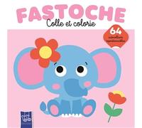 Collectif – L'Eléphant : Fastoche colle et colorie – 64 autocollants repositionnables – Broché