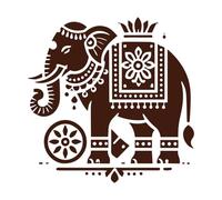L'éléphant indien est magnifique Stickers muraux en vinyle 54.6x54.9cm Décoration de magasin Café